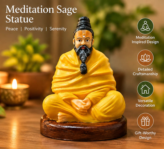 Premanand Maharaj Meditation Sage Statue – Peaceful Spiritual Home Décor and car decor