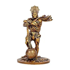 Lord Hanuman Statue – Golden Spiritual Home & Pooja Décor