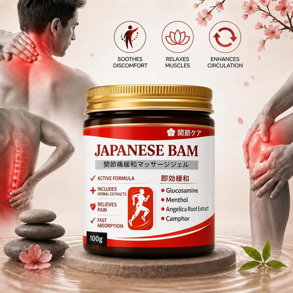 Japanese Instant Pain Relief Soothing Massage Gel | Fast-Acting Muscle & Joint Comfort | With Mugwort Oil, Camphor & Lactic Acid | Relief for Back, Neck, Shoulders & Knees (100 gm)