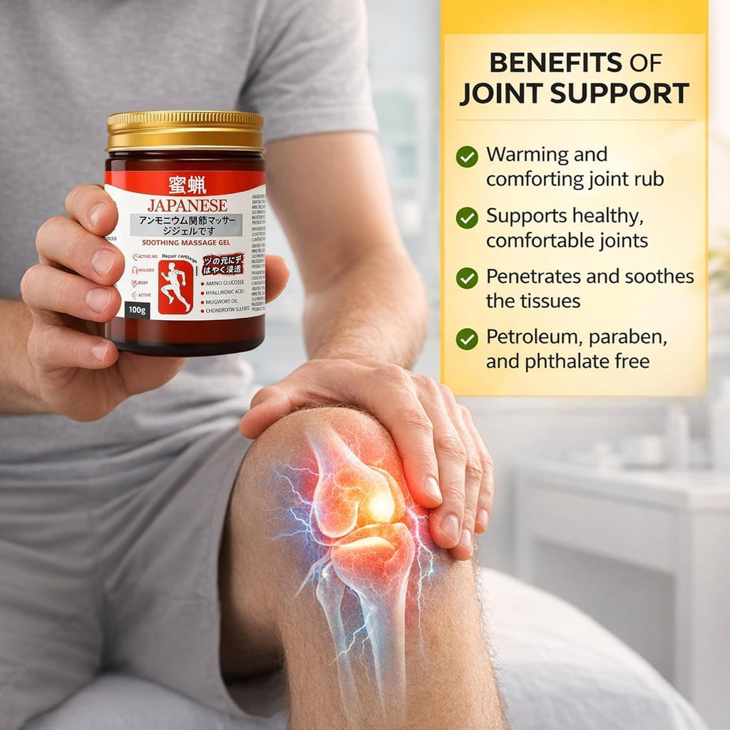 Japanese Instant Pain Relief Soothing Massage Gel | Fast-Acting Muscle & Joint Comfort | With Mugwort Oil, Camphor & Lactic Acid | Relief for Back, Neck, Shoulders & Knees (100 gm)