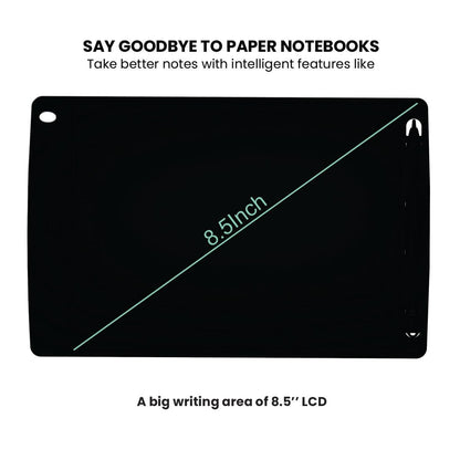 8.5E Re-Writable LCD Writing Pad with Screen 21.5cm (8.5-inch) for Drawing, Playing, Handwriting Gifts for Kids & Adults,(Black)