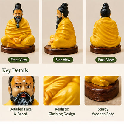Premanand Maharaj Meditation Sage Statue – Peaceful Spiritual Home Décor and car decor