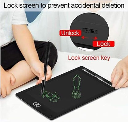 8.5E Re-Writable LCD Writing Pad with Screen 21.5cm (8.5-inch) for Drawing, Playing, Handwriting Gifts for Kids & Adults,(Black)