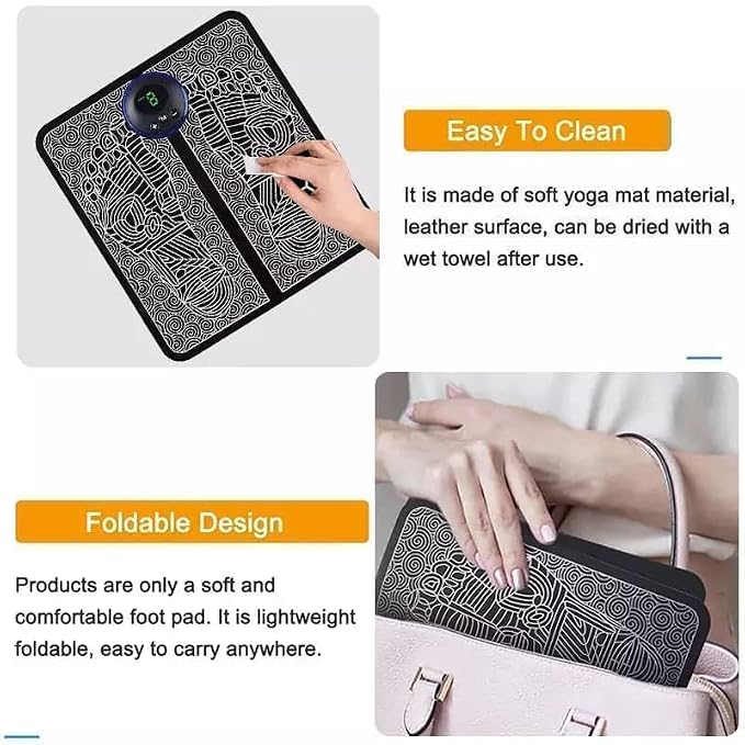 EMS Foot Massager for Neuropathy & Plantar Fasciitis Relief - Electric blood Circulation Device with 8 Modes & 19 Levels