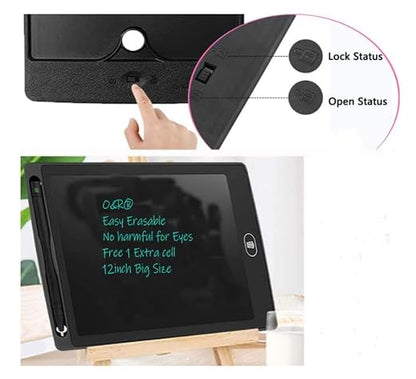 8.5E Re-Writable LCD Writing Pad with Screen 21.5cm (8.5-inch) for Drawing, Playing, Handwriting Gifts for Kids & Adults,(Black)