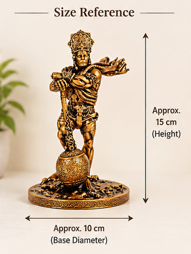 Lord Hanuman Statue – Golden Spiritual Home & Pooja Décor